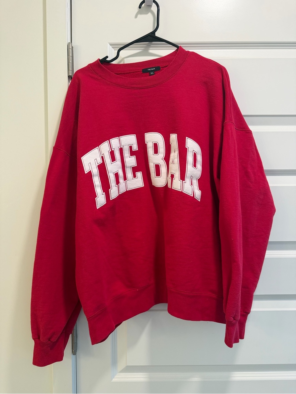 Red 'THE BAR' Crewneck Sweatshirt